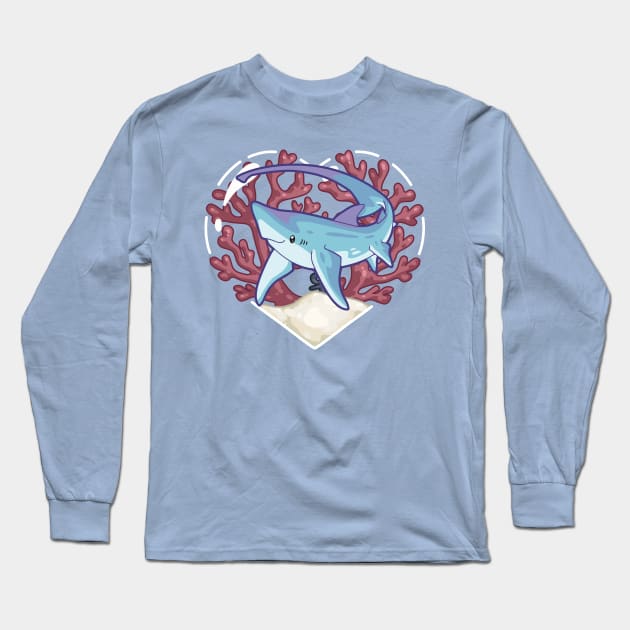 SNAP, the Thresher Shark Long Sleeve T-Shirt by bytesizetreasure